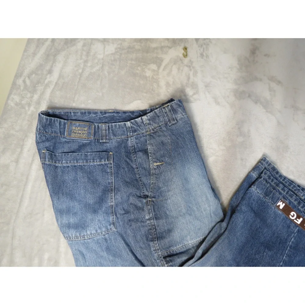 Vintage Marithe Francois Girbaud Jeans Mens 42M Blue Logo Tape Strap Streetwear